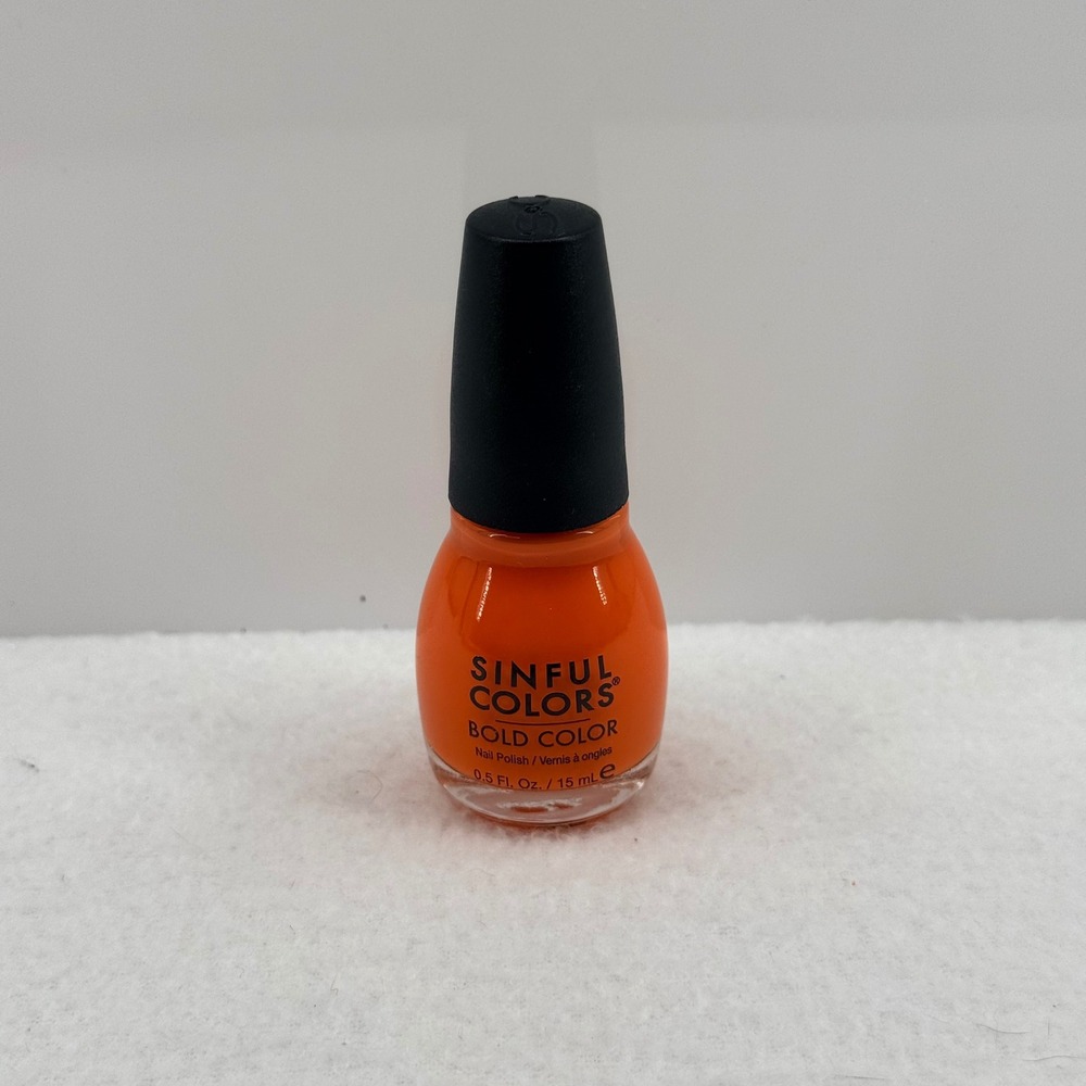 Sinful Colors Bold Color Nail Polish Orange 0.5 Fl Oz 15mL High Shine Lacquer